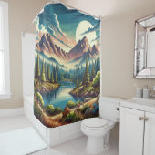 Berglandschaft Serenity Duschvorhang (Beispiel)