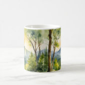 Berglandschaft Sonnenaufgang Landschaft Wasserfarb Kaffeetasse (Mittel)