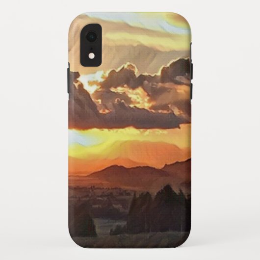 Berglandschaft Sonnenuntergang Handy Case (Rückseite)