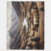 Berglandschaft-Szene Blau Fleecedecke (Vorderseite)