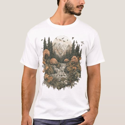 Berglandschaft T - Shirt (Vorderseite)