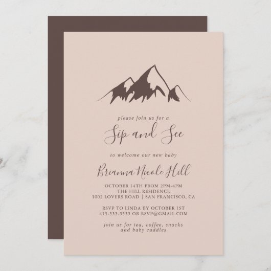 Berglandschaft überwinden und sehen einladung (Vorne/Hinten)