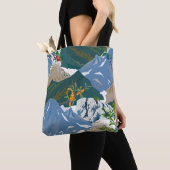 Berglandschaft und wilde Beere. Seamless-Vintag Tasche (Von Nahem)