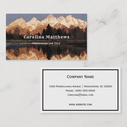 Berglandschaft Visitenkarte (Vorne/Hinten)