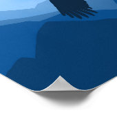 Berglandschaft. Vogelflug Poster (Ecke)