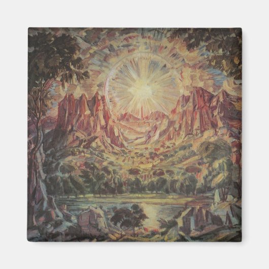 Berglandschaft (von Konstantin Bogaevsky) Magnet (Vorne)