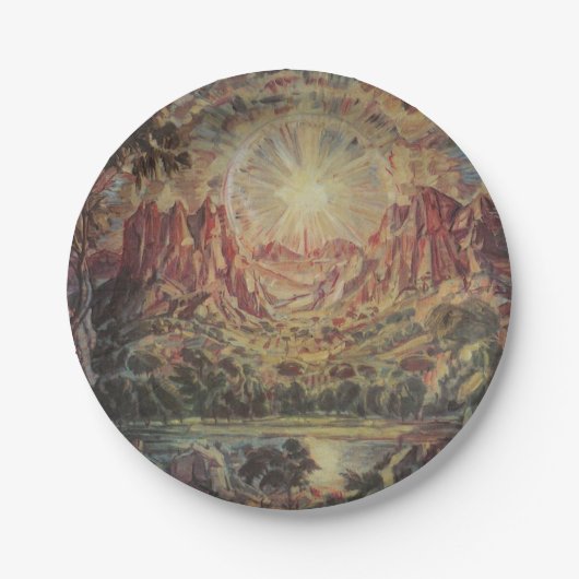 Berglandschaft (von Konstantin Bogaevsky) Pappteller (Vorderseite)