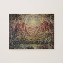 Berglandschaft (von Konstantin Bogaevsky) Puzzle