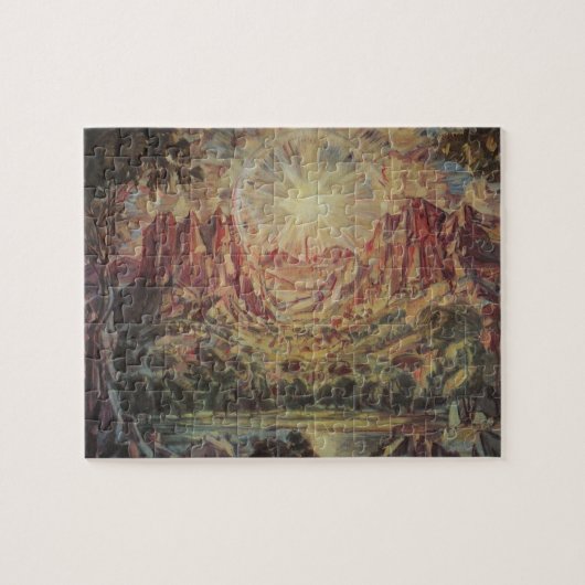 Berglandschaft (von Konstantin Bogaevsky) Puzzle (Horizontal)