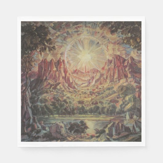 Berglandschaft (von Konstantin Bogaevsky) Serviette (Vorderseite)