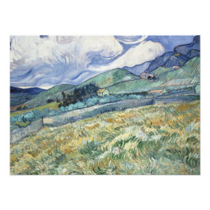 Berglandschaft von Van Gogh Fotodruck
