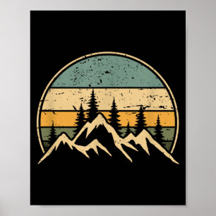 Berglandschaft Wald Bäume Natur Wildtiere Poster
