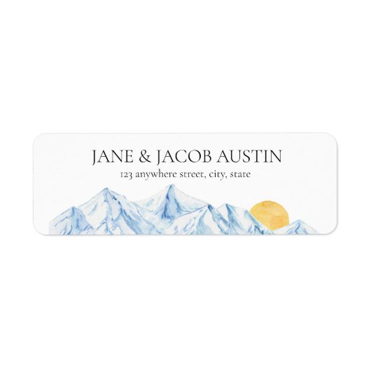 Berglandschaft Winterlandschaft Rücksendeadresse (Vorne)