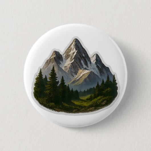 Berglandschaftsdesign Button (Vorderseite)