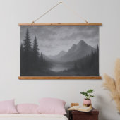 Berglandschaftsteppich Wandteppich Mit Holzrahmen (Schlafzimmer)