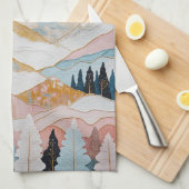 Berglänze Geschirrtuch (Viertel Falte)