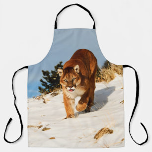 Berglauf auf einem schneebedeckten Hügel Schürze