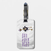 Berglauf aus Strauß Gepäckanhänger (Rückseite vertikal)