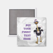 Berglauf aus Strauß Magnet (Vorderseite/Rückseite)