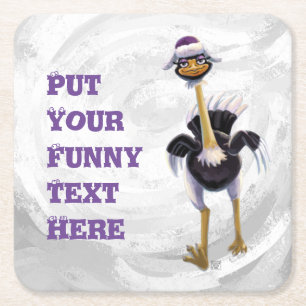 Berglauf aus Strauß Rechteckiger Pappuntersetzer