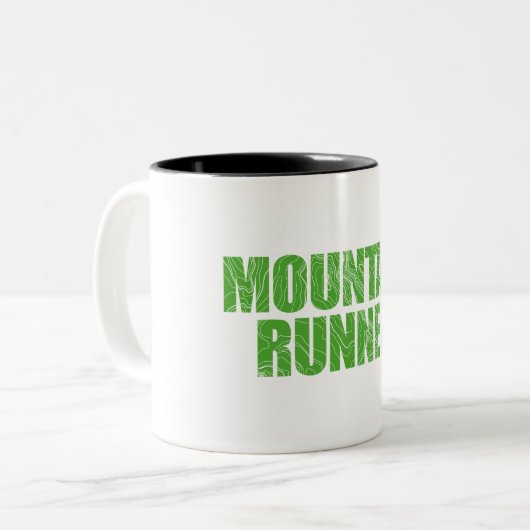 Bergläufer Zweifarbige Tasse (Vorderseite Links)