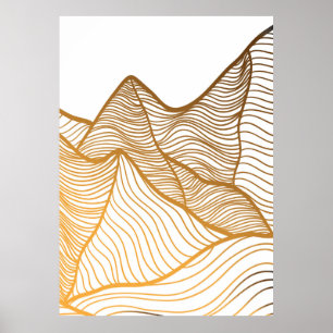 Berglayoutdesign im orientalischen Stil  Poster