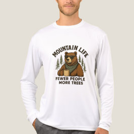 Bergleben, Weniger Menschen Mehr Bäume Kaffee Bär Tri-Blend Shirt