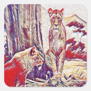 Bergleisheit Quadratischer Aufkleber