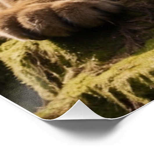 Bergliion an einem Felsenpool Poster (Ecke)