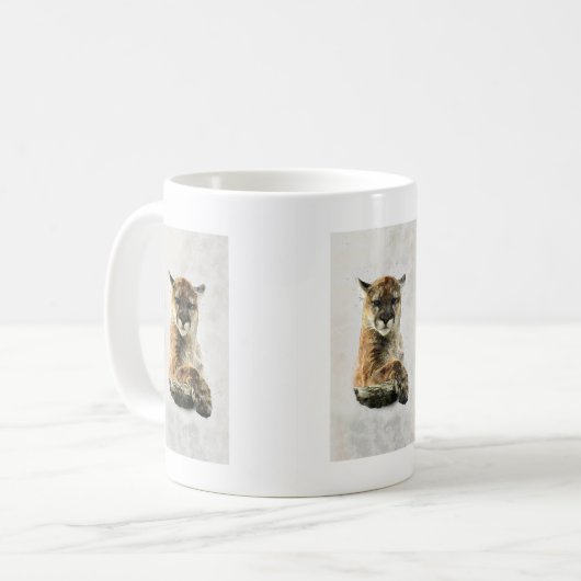 Berglöwe, Puma, Cougar-Tasse Kaffeetasse (Vorderseite Links)