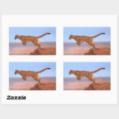 Berglöwe Rechteckiger Aufkleber (Blatt)