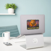 Berglöwen-Aufkleber Aufkleber (Laptop auf Schreibtisch)
