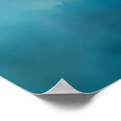 Bergmalerei Blauhügelnebel Poster (Ecke)