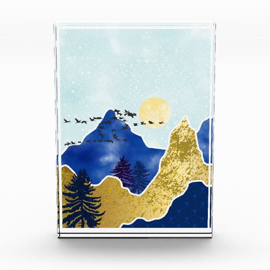 Bergmalerei Fotoblock (Vorderseite)