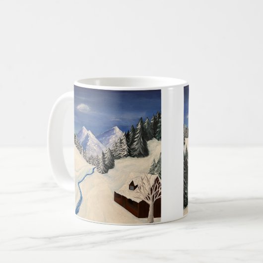 Bergmalerkabine Wildnis Kaffeetasse (Vorderseite Links)