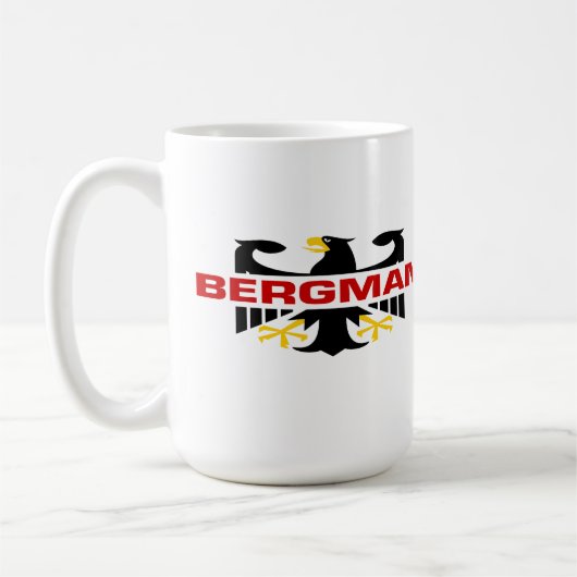 Bergman Familienname Kaffeetasse (Links)