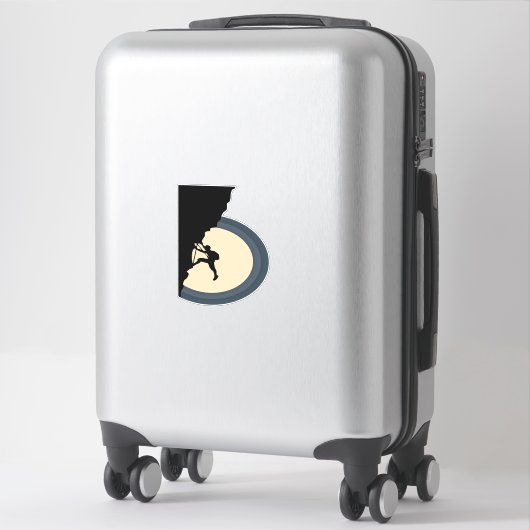 Bergmann bei nachts Silhouette Aufkleber (Koffer)