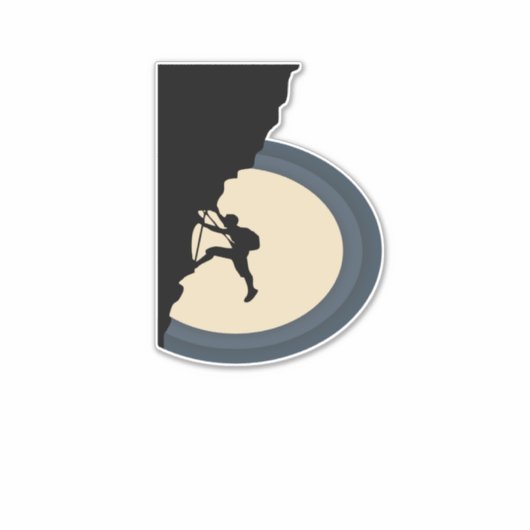 Bergmann bei nachts Silhouette Aufkleber (Vorderseite)