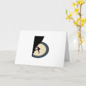 Bergmann bei nachts Silhouette Karte (Gelbe Blume)