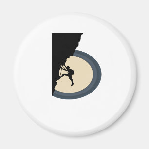 Bergmann bei nachts Silhouette Magnet