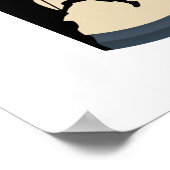 Bergmann bei nachts Silhouette Poster (Ecke)