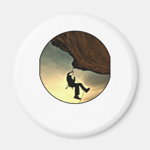 Bergmann bei Sonnenuntergang Magnet