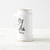 Bergmann-Strichmännchen Bierglas (Vorderseite Links)