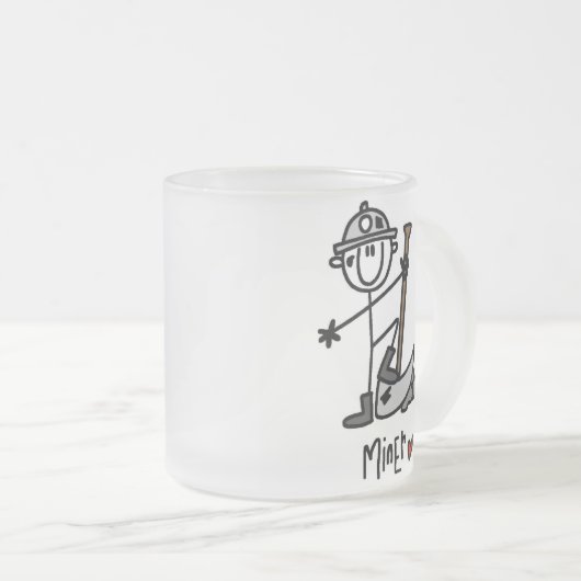 Bergmann-Strichmännchen Mattglastasse (VorderseiteRechts)