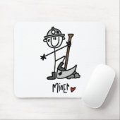 Bergmann-Strichmännchen Mousepad (Mit Mouse)