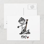Bergmann-Strichmännchen Postkarte (Vorne/Hinten)