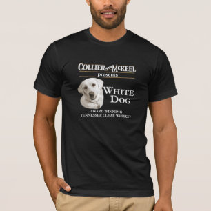 Bergmann-und McKeel weißer Hundeschwarz-T - Shirt