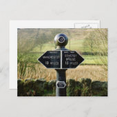 Bergmarke auf dem Rochdale-Kanal Postkarte (Vorne/Hinten)