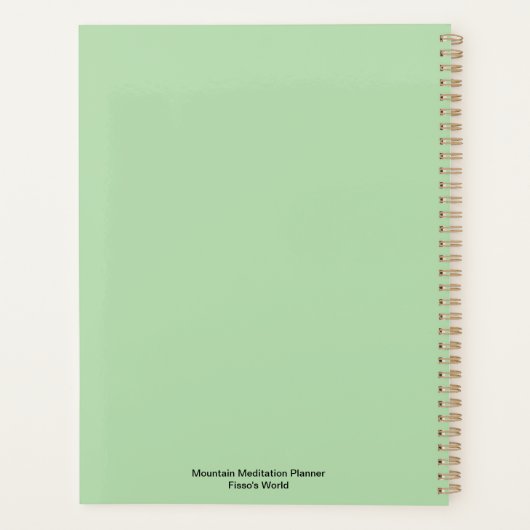 Bergmeditationsplaner Planer (Rückseite)