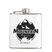 Bergmeister, personalisierter Wanderer/Biker Flachmann (Vorderseite)